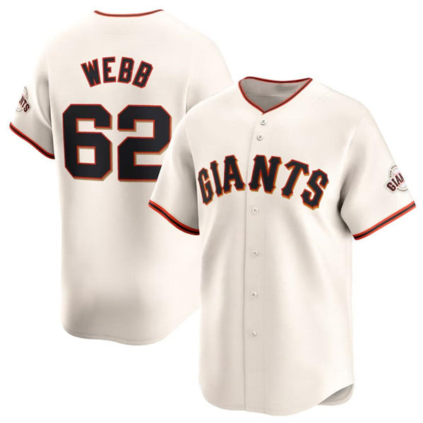 San Francisco Giants #62 Logan Webb Cream CONTON Cool Base Stitched Jersey