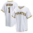 Pittsburgh Pirates #1 Groom Home White CONTON Replica Jersey