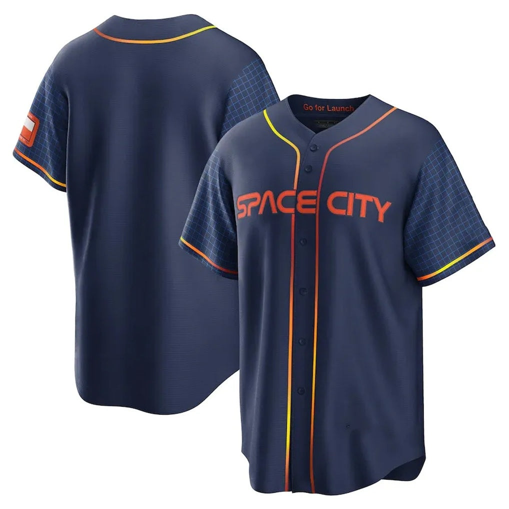 Houston Astros Blank Player Navy CONTON City Connect Home Game Stitched Jerseys
