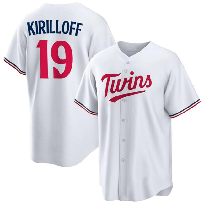 Minnesota Twins #19 Alex Kirilloff White CONTON Cool Base Stitched Jerseys