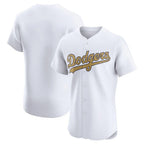Los Angeles Dodgers Blank Player White Gold CONTON Limited Elite Home Stitched Jerseys