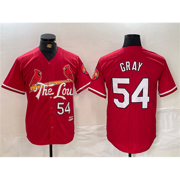 St. Louis Cardinals #54 Sonny Gray Red CONTON 2024 City Connect Stitched Jersey