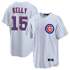 Chicago Cubs #15 Carson Kelly Player White CONTON Game Home Stitched Jerseys