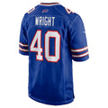 B.Bills #40 Matthew Wright Royal CONTON Team Game Jersey