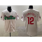 Philadelphia Phillies #12 Kyle Schwarber White CONTON Phanatic Cool Base Stitched Jersey