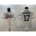 Detroit Tigers #17 Parker Meadows White CONTON With Patch Cool Base Stitched Jersey