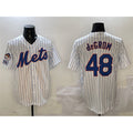 New York Mets #48 Jacob DeGrom White CONTON 2025 Spring Training Cool Base Stitched Jersey