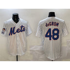 New York Mets #48 Jacob DeGrom White CONTON 2025 Spring Training Cool Base Stitched Jersey