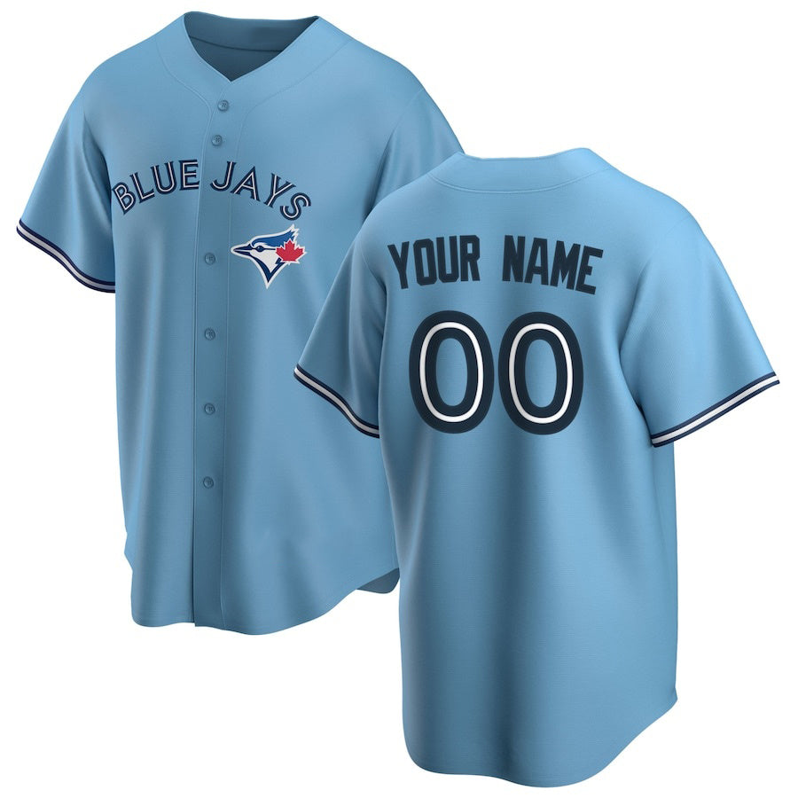 Custom Toronto Blue Jays Alternate 2020 Replica Light Blue CONTON Jersey