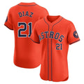 Houston Astros #21 Yainer Diaz Player Orange CONTON Home Limited Elite Stitched Jerseys