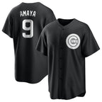 Chicago Cubs #9 Miguel Amaya Player Black CONTON Game Stitched Jerseys