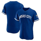 Kansas City Royals Blank Blue CONTON Flex Base Stitched Jersey