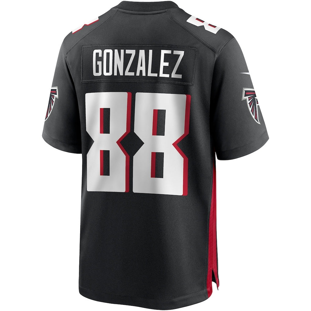 A.Falcons #88 Tony Gonzalez Black CONTON Game Retired Player Jersey
