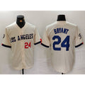 Los Angeles Dodgers #24 Kobe Bryant Number Cream CONTON 2024 City Connect Limited Stitched Jersey 2