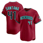 Arizona Diamondbacks #41 Carlos Santana Player Red CONTON Limited Home Game Stitched Jerseys