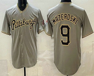 Pittsburgh Pirates #9 Bill Mazeroski Grey CONTON Limited Jersey