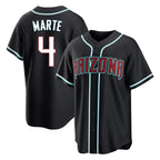 Arizona Diamondbacks #4 Ketel Marte Player Black CONTON Home Game Stitched Jerseys