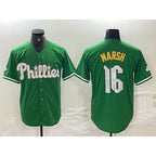 Philadelphia Phillies #16 Brandon Marsh Green CONTON 2024 City Connect Stitched Jersey