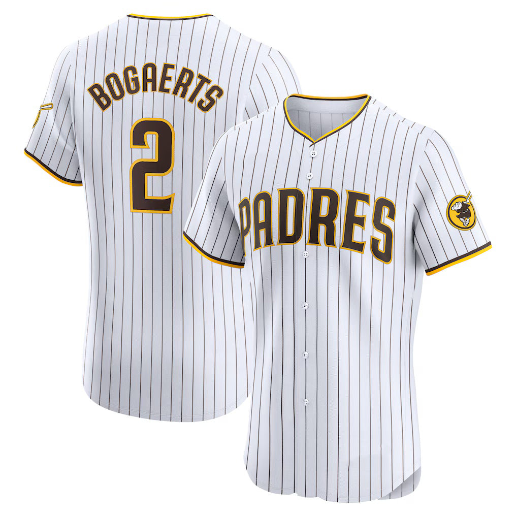 San Diego Padres #2 Xander Bogaerts White CONTON Home Elite Jersey