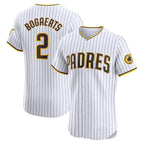 San Diego Padres #2 Xander Bogaerts White CONTON Home Elite Jersey