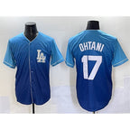 Los Angeles Dodgers #17 Shohei Ohtani Blue CONTON Stitched Jersey