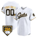 Custom Chicago Cubs 2024 Spring Training Patch Vapor Premier Limited Jersey ¨C White CONTON