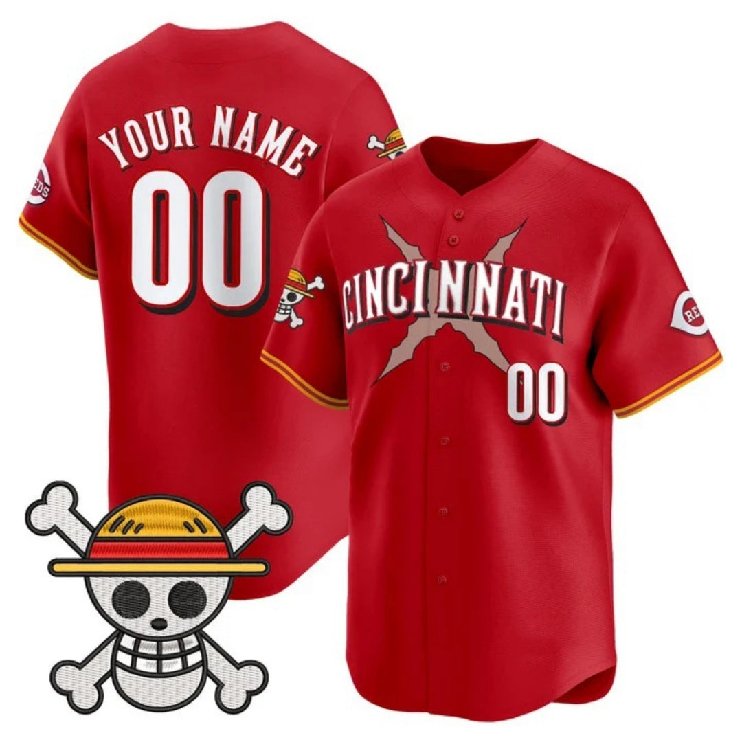 Custom Cincinnati Reds x One Piece Red CONTON Vapor Premier Limited Jersey - Stitched