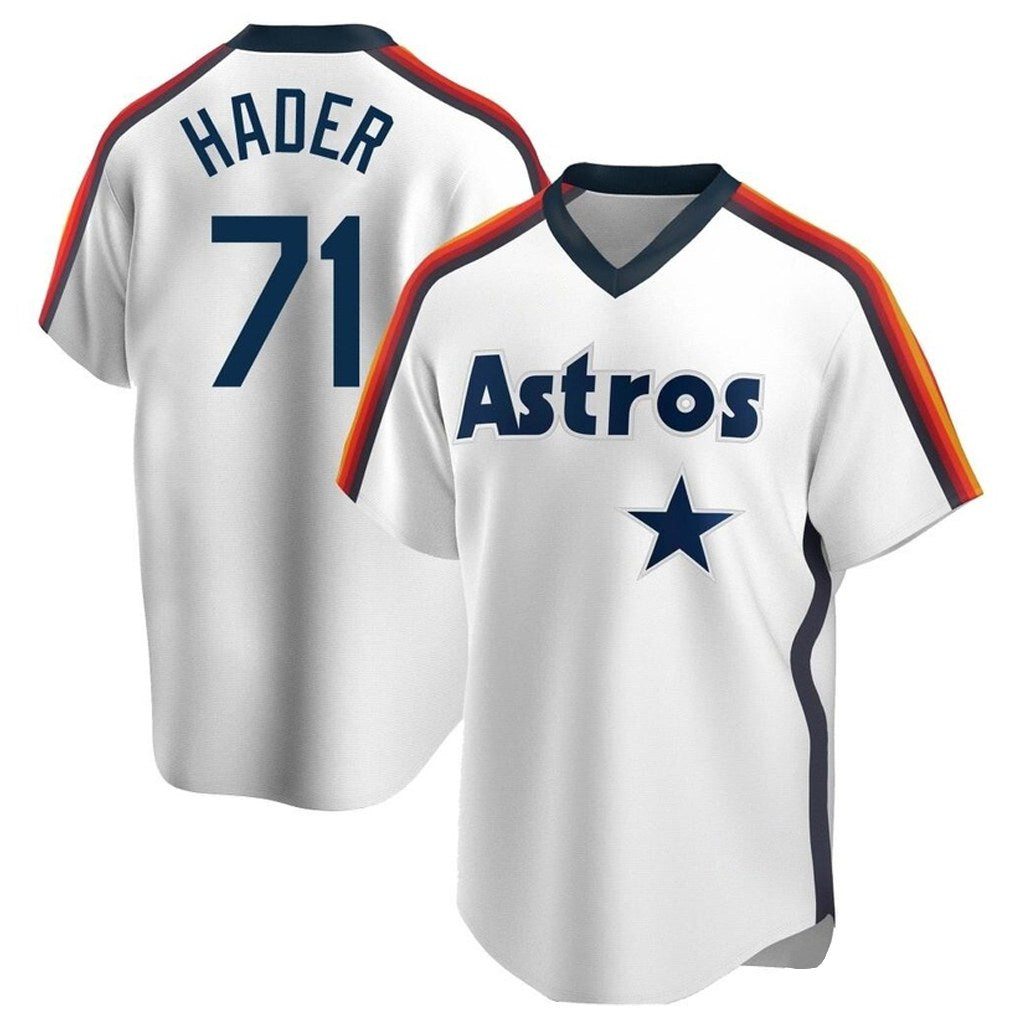 Houston Astros #71 Josh Hader Player White Cooperstown Collection CONTON T-shirt Stitched Jerseys
