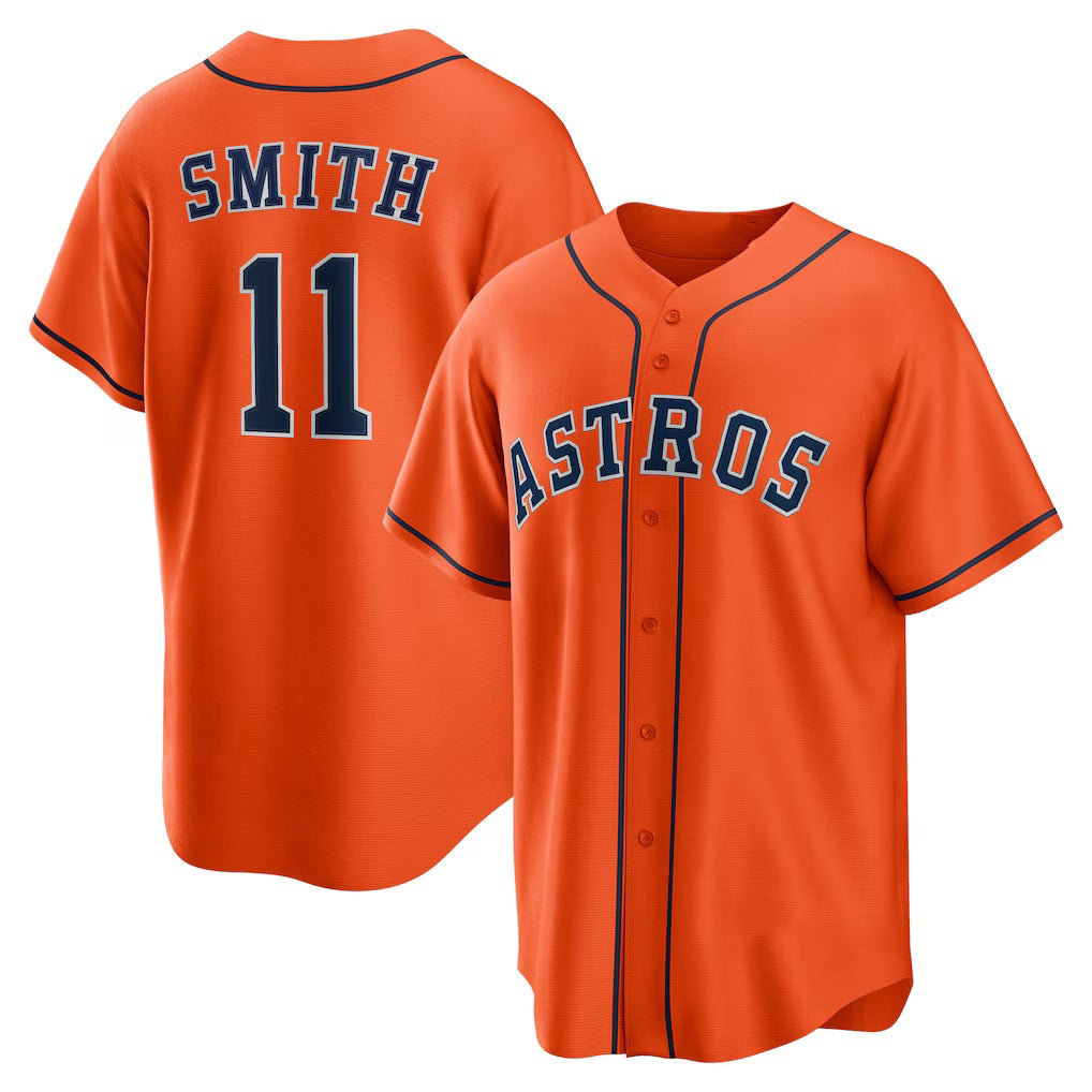 Houston Astros #11 Cam Smith Orange CONTON Alternate Replica Jersey