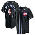 Chicago Cubs #4 Pete Crow-Armstrong Player Black CONTON Fashion Out Game Stitched Jerseys