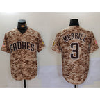 San Diego Padres #3 Jackson Merrill Camo CONTON Cool Base Stitched Jersey