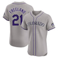 Colorado Rockies #21 Kyle Freeland Player Gray CONTON Limited Elite Home Stitched Jerseys
