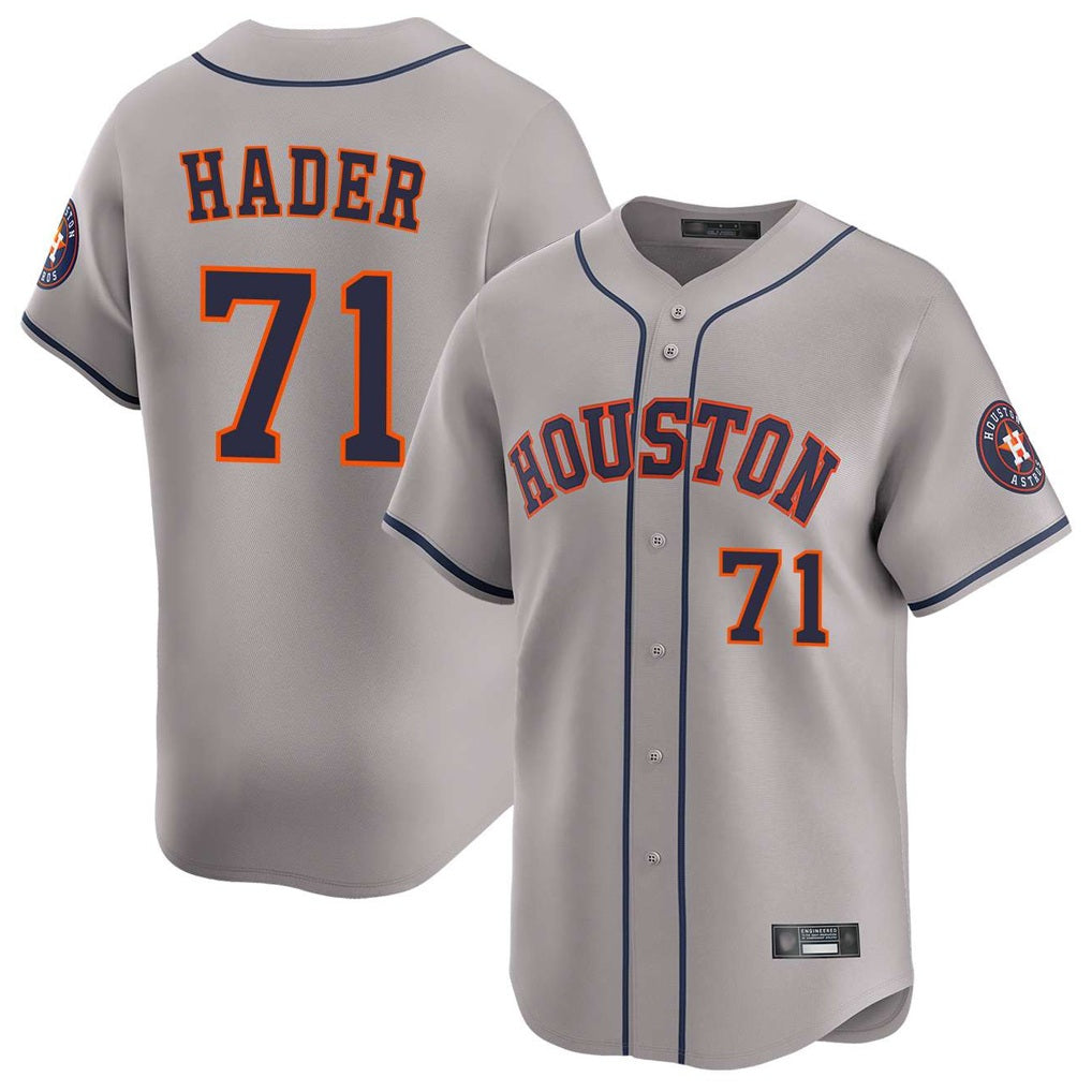 Houston Astros #71 Josh Hader Player Gray CONTON Home Limited Stitched Jerseys