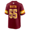 W.Commanders #55 Jacob Martin Burgundy CONTON Team Game Jersey