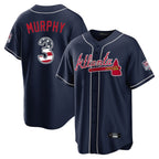 Atlanta Braves #3 Dale Murphy Player Navy CONTON USA 250 Fourth Of July Limited Home Game Stitched Jerseys