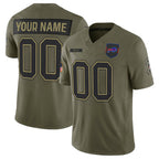 Custom B.Bills Active Player Olive CONTON 2025 Salute to Service Limited Stitched Jersey