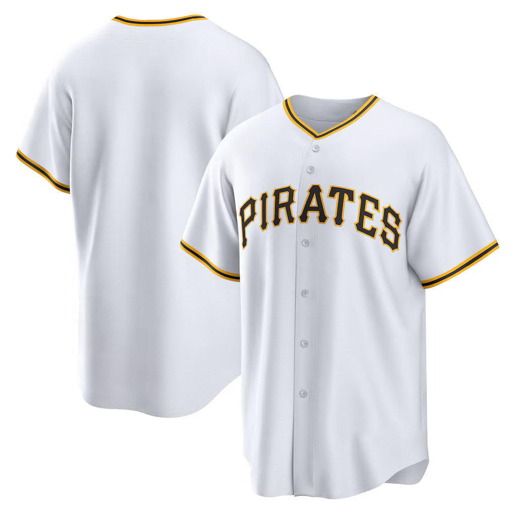 Pittsburgh Pirates White CONTON Home Replica Team Jersey