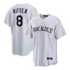 Colorado Rockies #8 Ryan Ritter Player White CONTON Game Home Stitched Jerseys