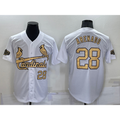 St. Louis Cardinals #28 Nolan Arenado Number White CONTON 2022 All Star Stitched Cool Base Jersey