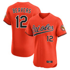 Baltimore Orioles #12 Dylan Beavers Player Orange CONTON Limited Elite Home Game Stitched Jerseys