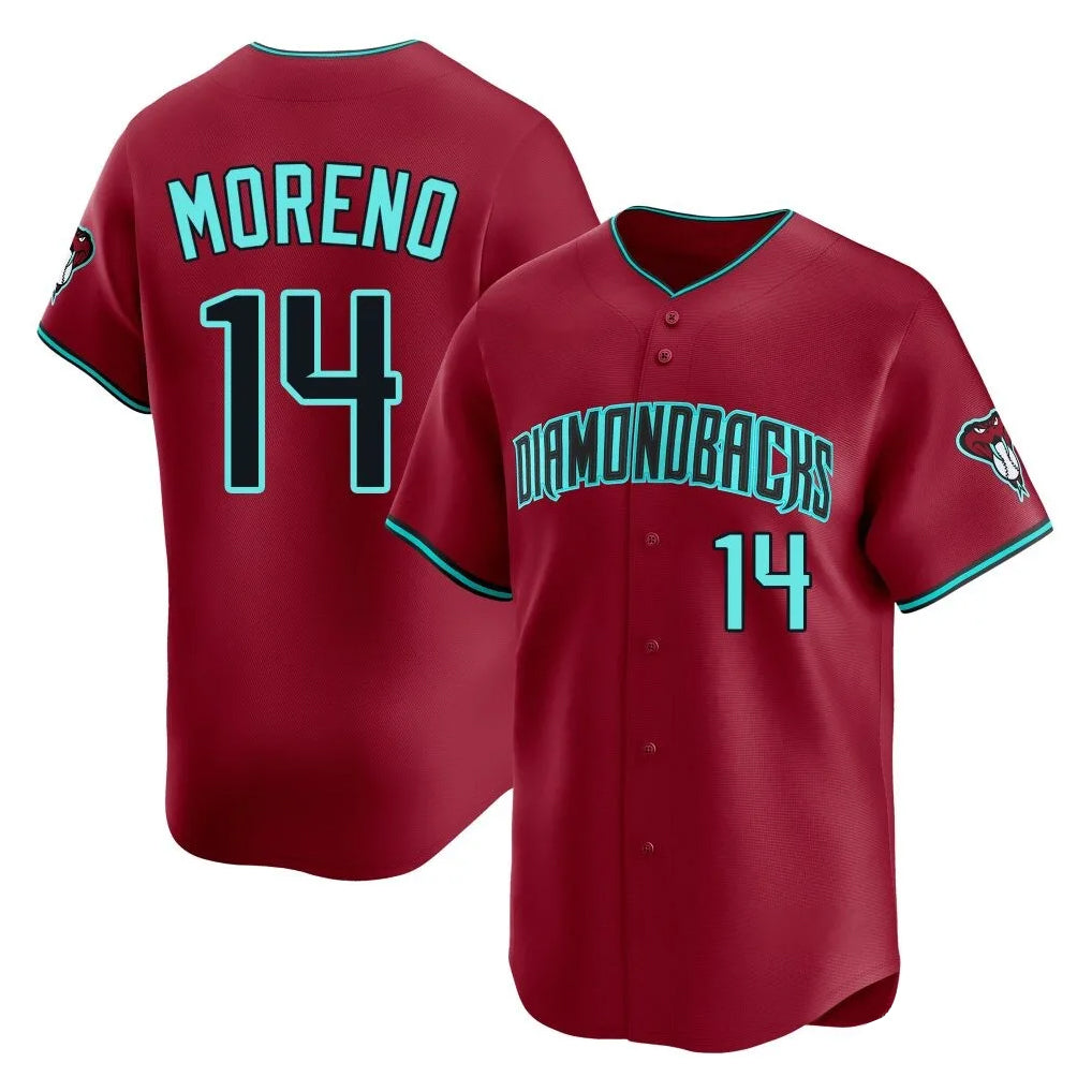 Arizona Diamondbacks #14 Gabriel Moreno Player Red CONTON Limited Home Game Stitched Jerseys