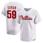 Philadelphia Phillies #59 Jhoan Duran White CONTON Home Limited Player Jersey