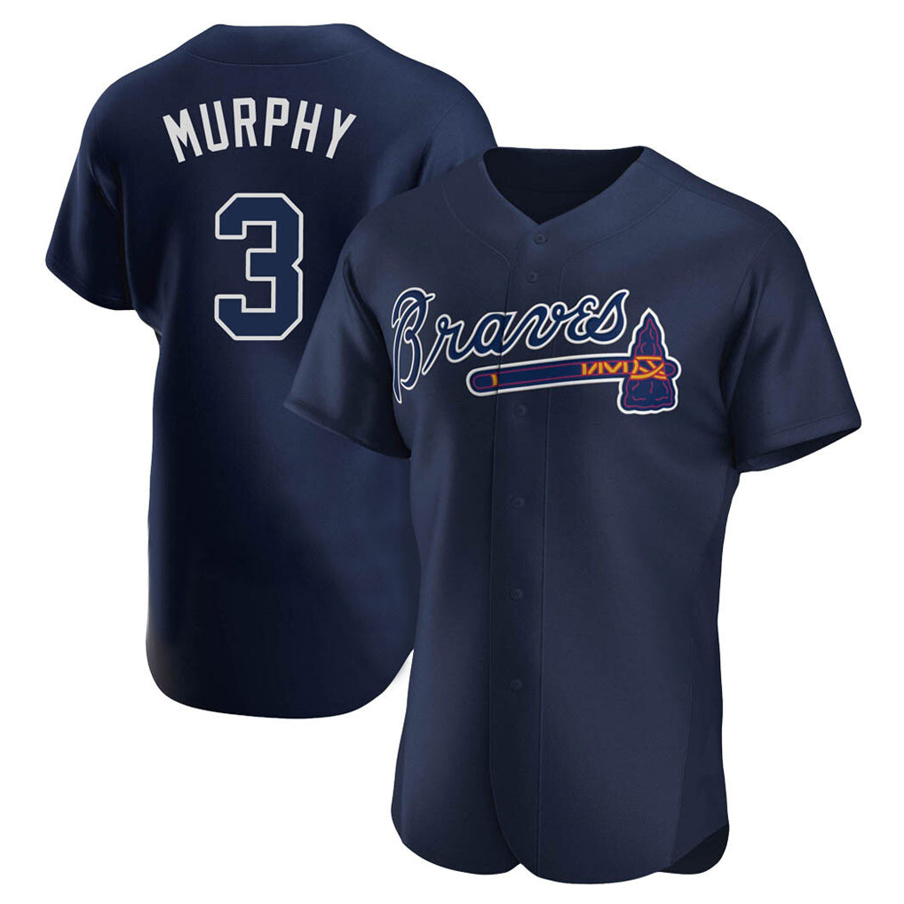 Atlanta Braves #3 Dale Murphy Player Navy CONTON Alternate Limited Elite Home Game Stitched Jerseys