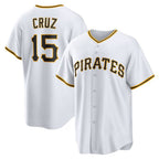 Pittsburgh Pirates #15 Oneil Cruz White CONTON Home Replica Jersey