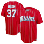 Miami Marlins #37 Anthony Bender Player Red CONTON City Connect Home Game Stitched Jerseys