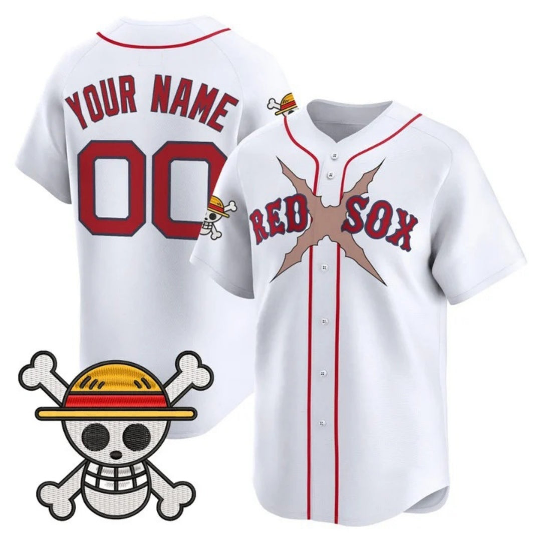 Custom Boston Red Sox x One Piece White CONTON Vapor Premier Limited Jersey - Stitched