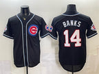 Chicago Cubs #14 Ernie Banks 150th Anniversary Black CONTON Out Style Vapor Premier Limited Stitched Jersey