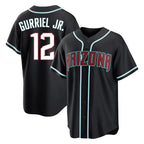 Arizona Diamondbacks #12 Lourdes Gurriel Jr Player Black CONTON Home Game Stitched Jerseys