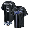 Los Angeles Dodgers #5 Freddie Freeman Player Black CONTON World Series Meet Carbon Limited Home Stitched Jerseys