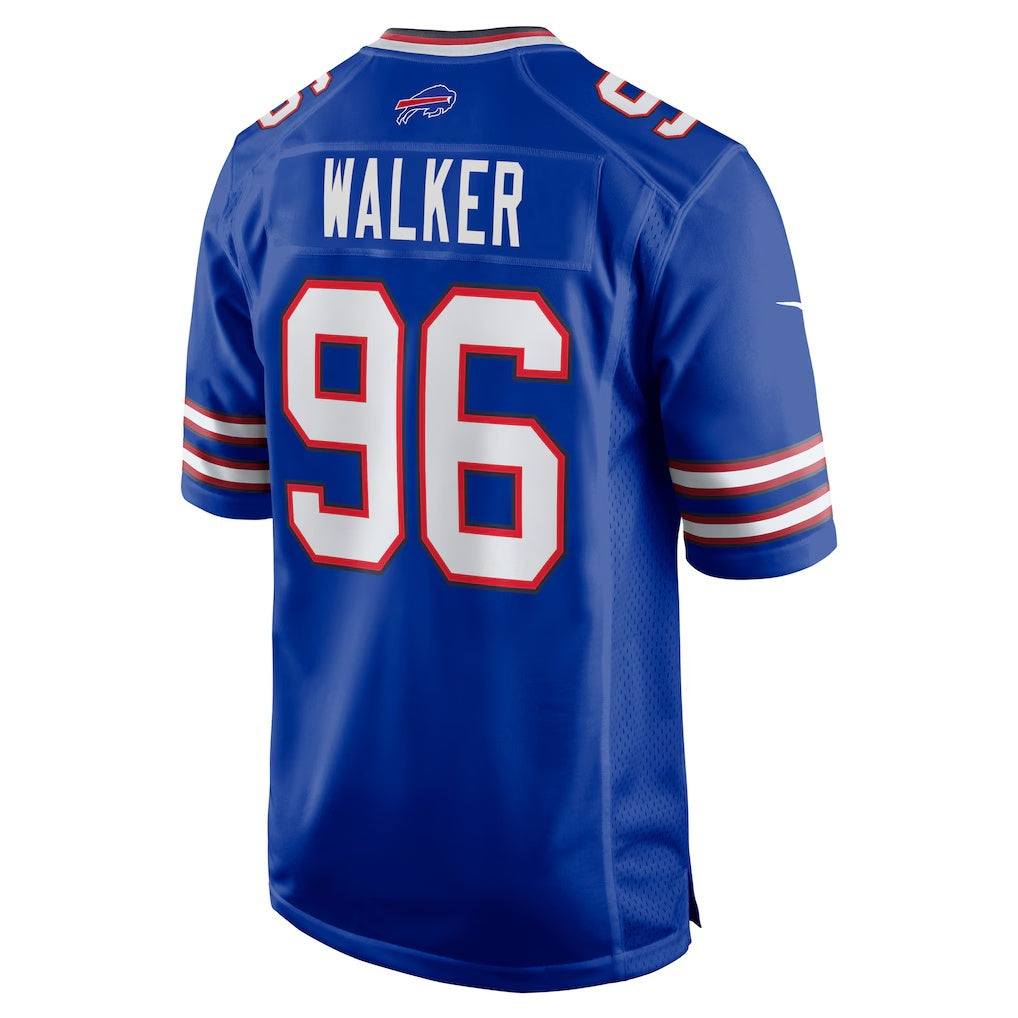 B.Bills #96 Deone Walker Royal CONTON Team Game Jersey
